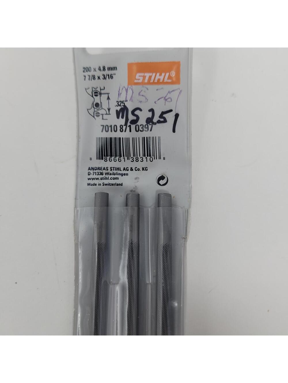 Stihl 7010-871-0397 Pack of 3 Round Files Set for .325 Chainsaw Chains